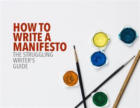 How to write a Manifesto! Quick Start Guide .